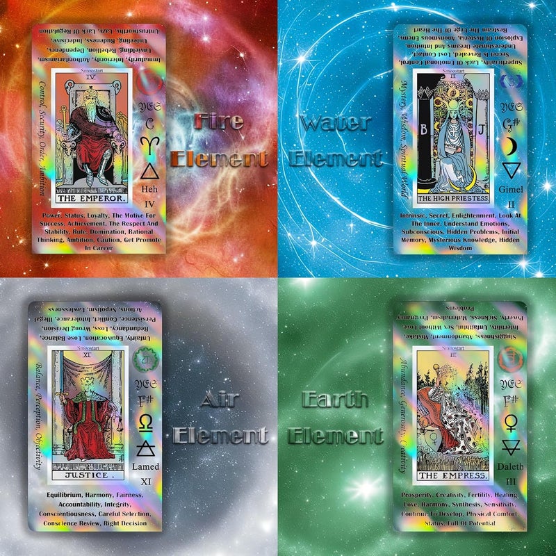 Smoostart Tarot Cards for Beginners with Meanings on Them, Surface Laser Cards Holographic Tarot with Guide Book, Tarot Cards Deck with Keywords - Image 5